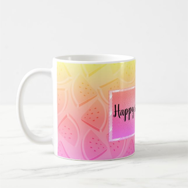 Mug Pastèque rose moderne, été (Gauche)