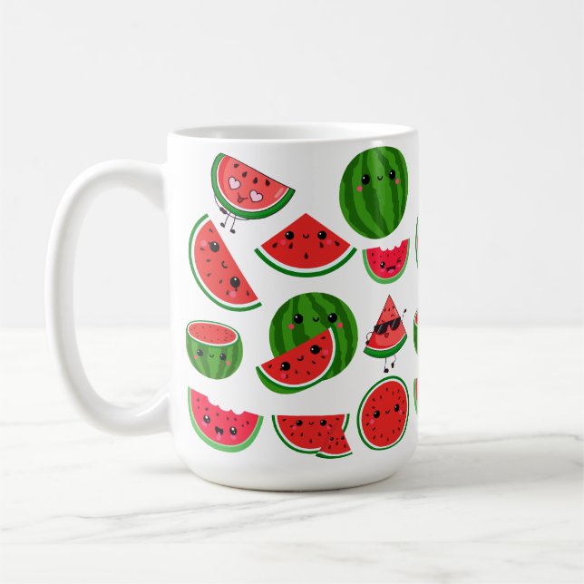 Mug pastèques palestine gratuites mignonnes colorées (Gauche)