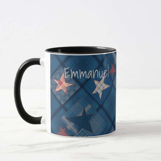 Mug Patchwork en denim (Gauche)