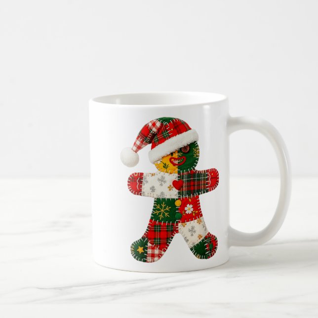 Mug Patchwork Gingpain Homme Noël Hommes Femmes (Droite)