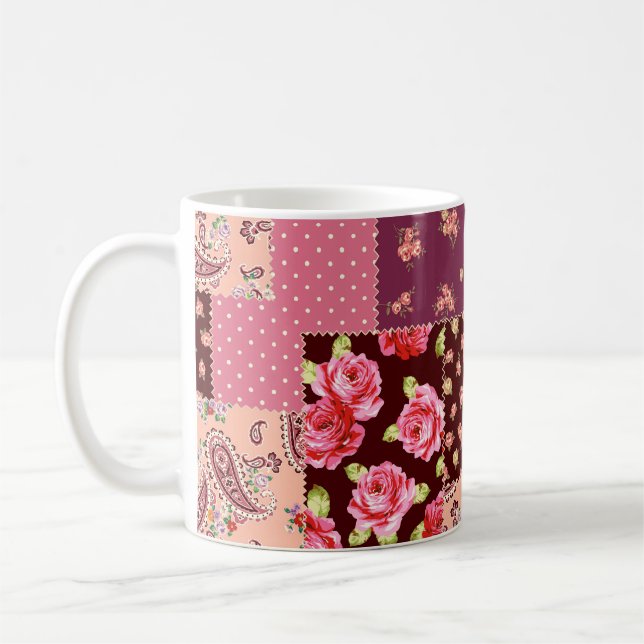 Mug Patchwork mignon Motif (Gauche)