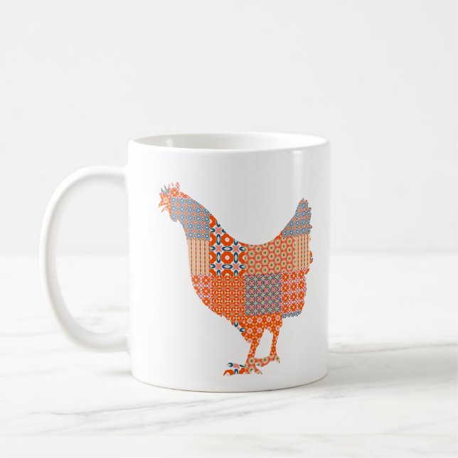 Mug Patchwork Motif Picket ferme animal (Gauche)