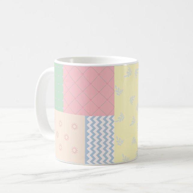 Mug Patchwork Pastel (Devant gauche)