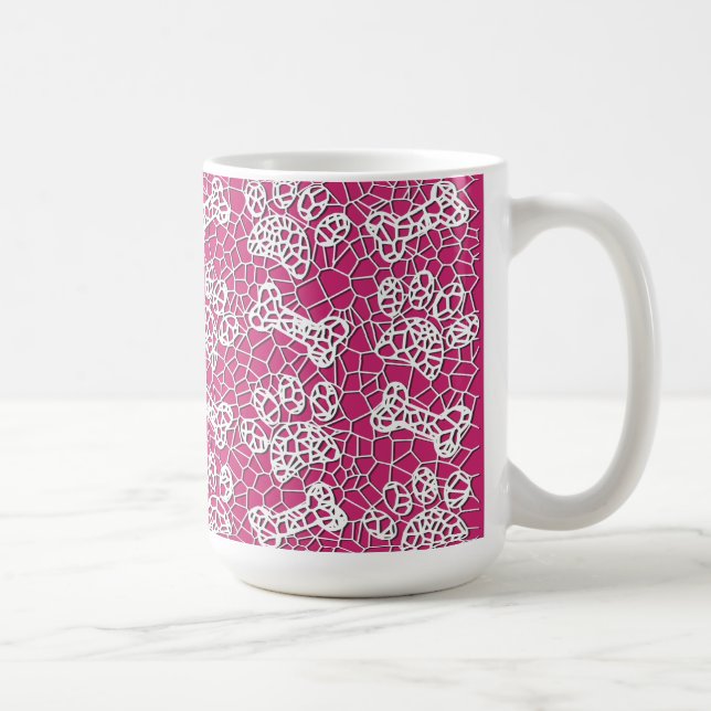 Mug Pâtes de chien et os Faux Lace Art Imprimer (Droite)
