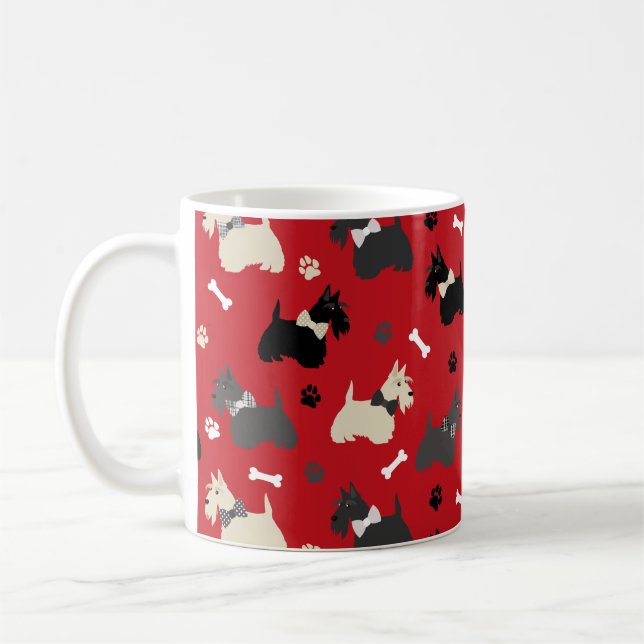 Mug Pâtes et os de Terrier écossais (Gauche)