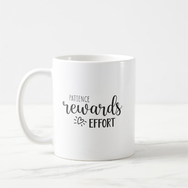 Mug Patience Récompense Effort, Réussite Hustle Gym (Gauche)