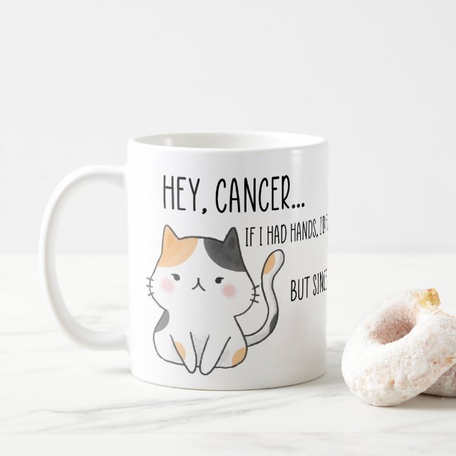 Mug Patient cancéreux, Amateur de chats (Avec donut)
