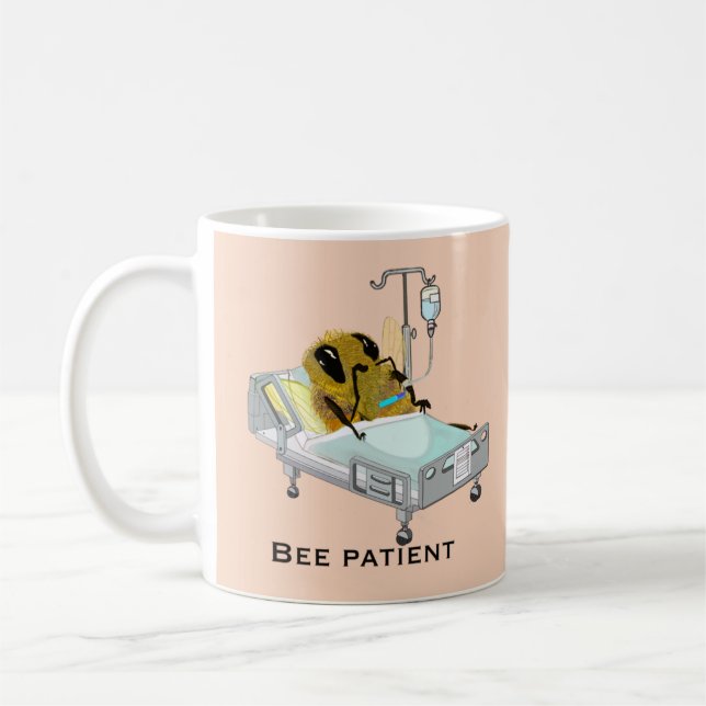 Mug Patient d'abeilles Bien Amusant Se Bien Bientôt Mu (Gauche)