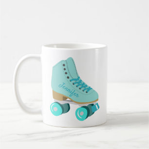 Mug Patinage à quatre roulettes Turquoise Blue Retro p