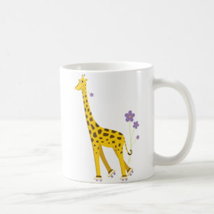 Mug Patinage de rouleau drôle de girafe