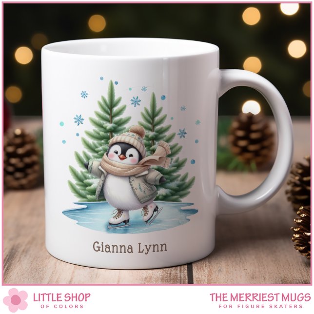 Mug Patinage sur glace Pingouin Personnalisé (Créateur téléchargé)