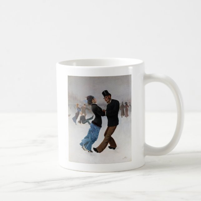Mug Patineur vintage romantique sur glace (Droite)