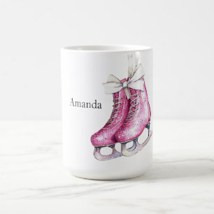 Mug Patins de glace rose Glam Noël