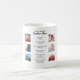 Mug Patrimoine Grand-mère PHOTO COLLAGE Vie Histoire K