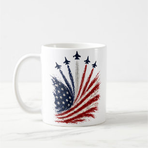 ✈️ Mug Patriote Drapeau Américain Spectacle Aérien
