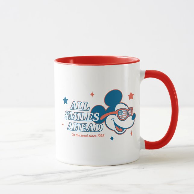 Mug Patriotic Mickey Mouse All Smiles Ahead (Droite)