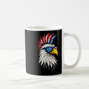 Mug Patriotique Punk Rock White Head Eagle Us Drapeau 