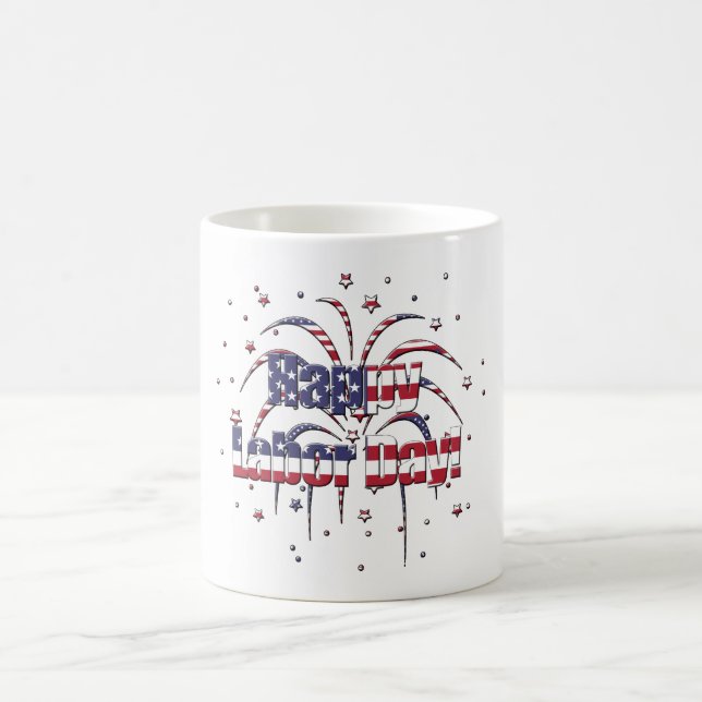 Mug Patriotique Rouge Blanc et Bleu Joyeux Fête du Tra (Centre)