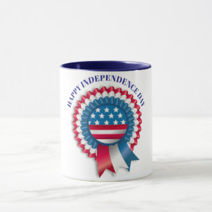 Mug Patriotique USA Flag Rosette Award personnalisé