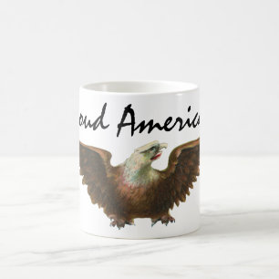 Mug Patriotisme Vintage Aigle américain oiseau volant