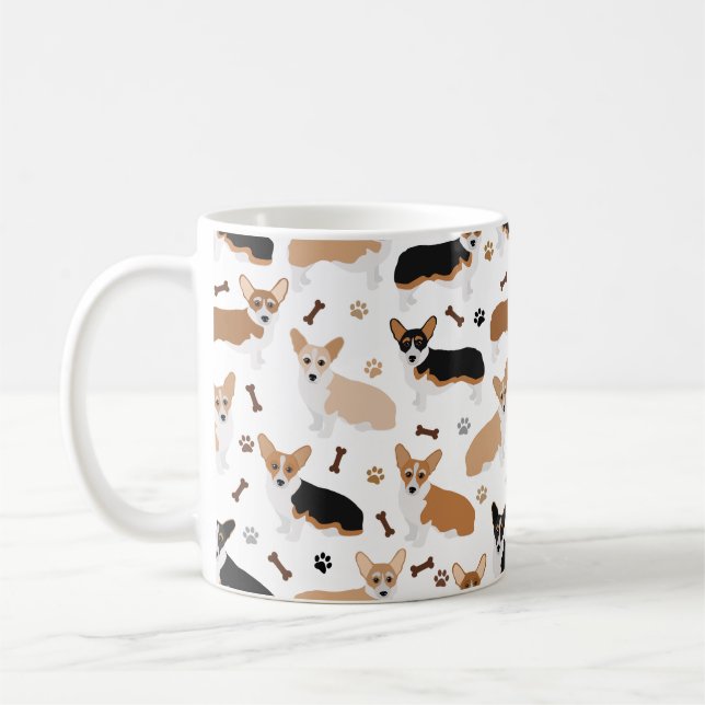 Mug Patrouilles et os de Chiens de Corgi (Gauche)