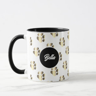 Mug Patte en or personnalisée pour les amoureux des an