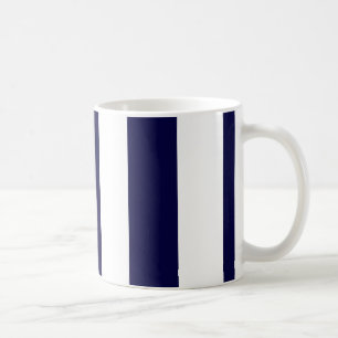 Mug Patters de Navy Blue and White Extra Large Stripe