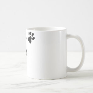 Mug pattes de chien mignonne noire