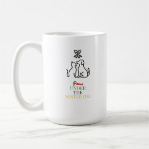 Mug Pattes sous le gui – Noël mignon 