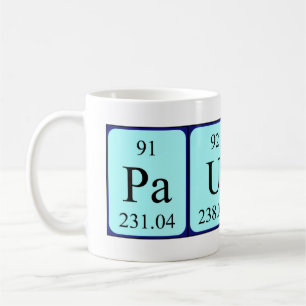Mug Paulina zone de nom de table périodique