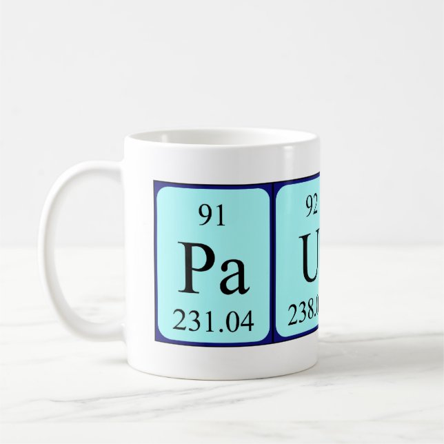 Mug Paulina zone de nom de table périodique (Gauche)