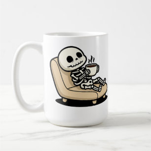 Mug Pause Café – Faucheuse Humour Noir Café