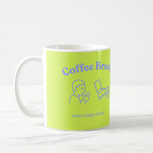 Mug Pause café / Frein de toux - Drôle personnalisé
