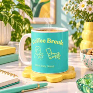 Mug Pause café / Frein toussotant - Drôle personnalisé