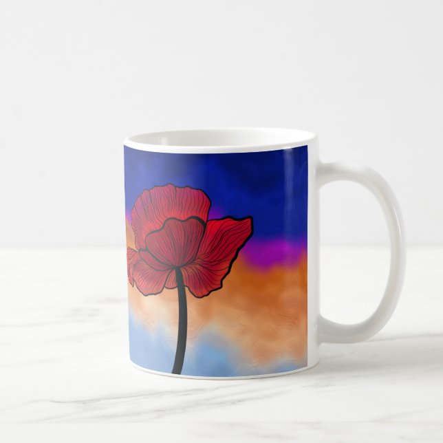Mug Pavot illustré (Droite)