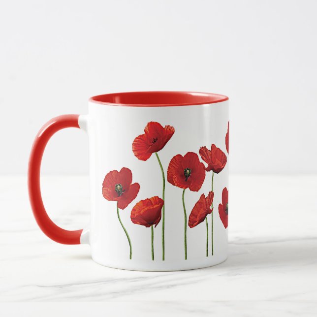 Mug Pavots rouges (Gauche)