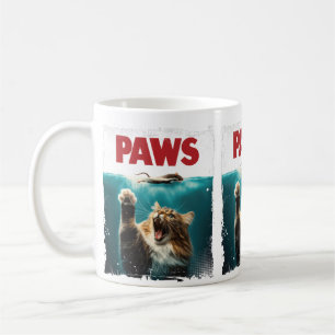 Mug PAWS Parodie Souris Chat Humoristique Chat Chasse 