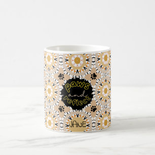 Mug PAWS & REFLECT caramel mandala beige