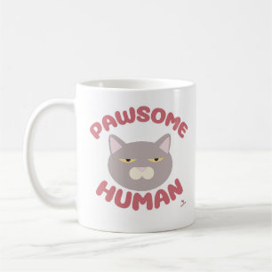 Mug Pawsome Cool humain style de dessin de chat