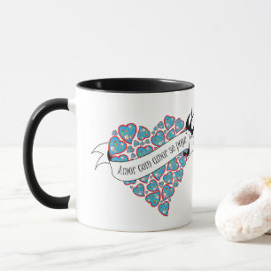 Mug Payer l'amour avec l'amour illustré proverbe portu