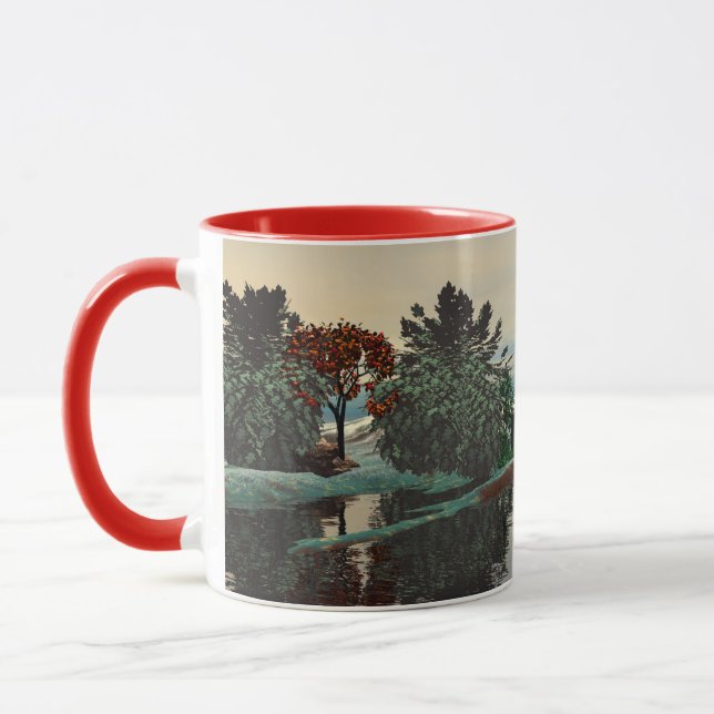 Mug PAYSAGE ALIEN, ARBRES, HYPERION LAGON Sci Fi (Gauche)