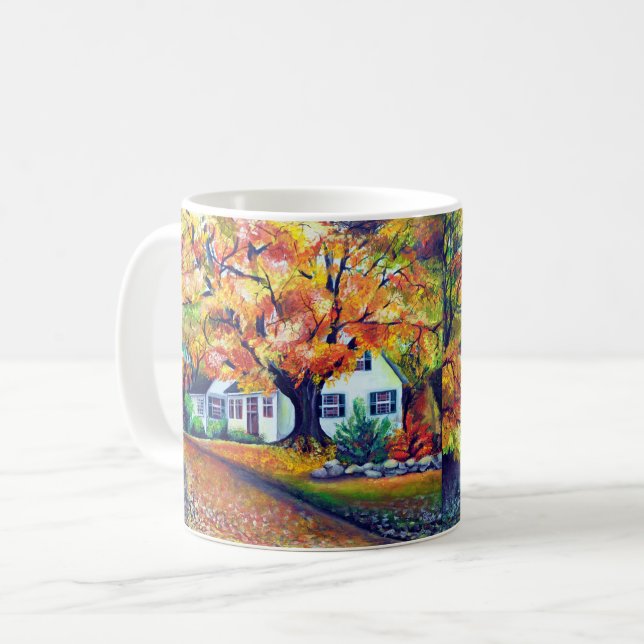 Mug Paysage automnal hypnotisant en Amérique du Nord (Devant gauche)