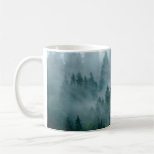 Mug Paysage bruyant avec forêt de sapins en hipster vi