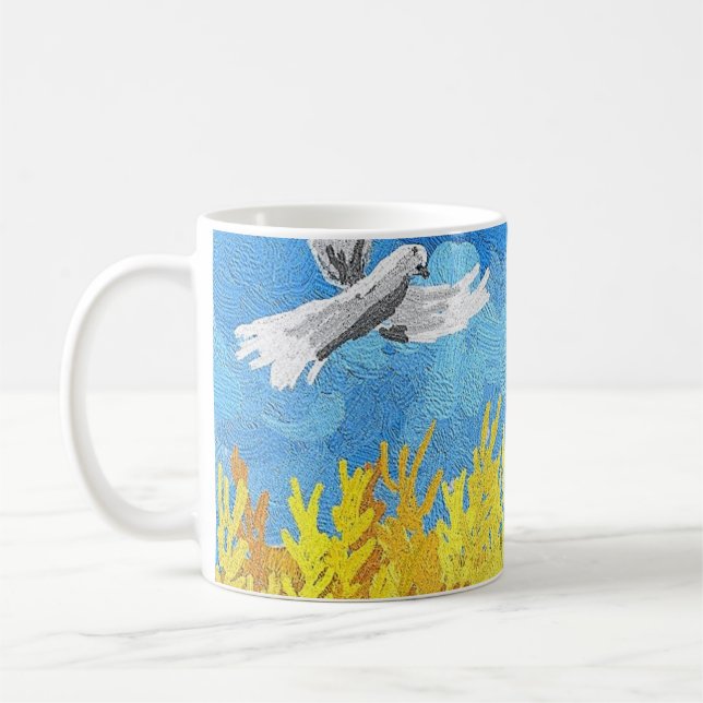 Mug Paysage du drapeau ukrainien (Gauche)