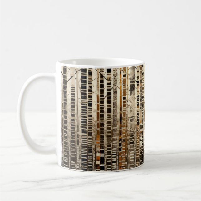 Mug Paysage forestier Art Décor Peinture Mosaïque (Gauche)
