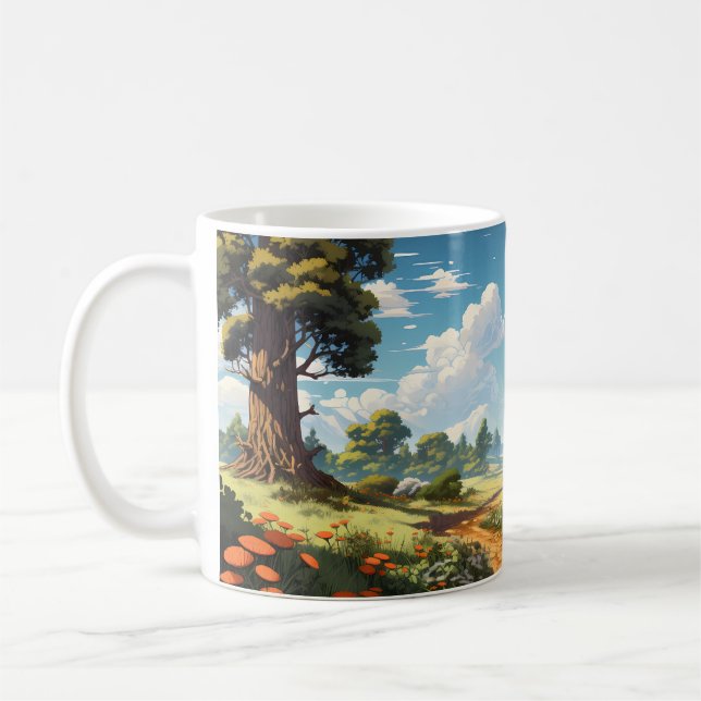 Mug Paysage Forestier En Saison Été (Gauche)