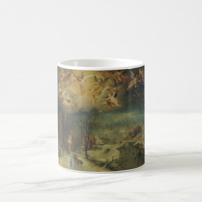 Mug Paysage hivernal Avec Les Villageois Rassembler Le (Centre)