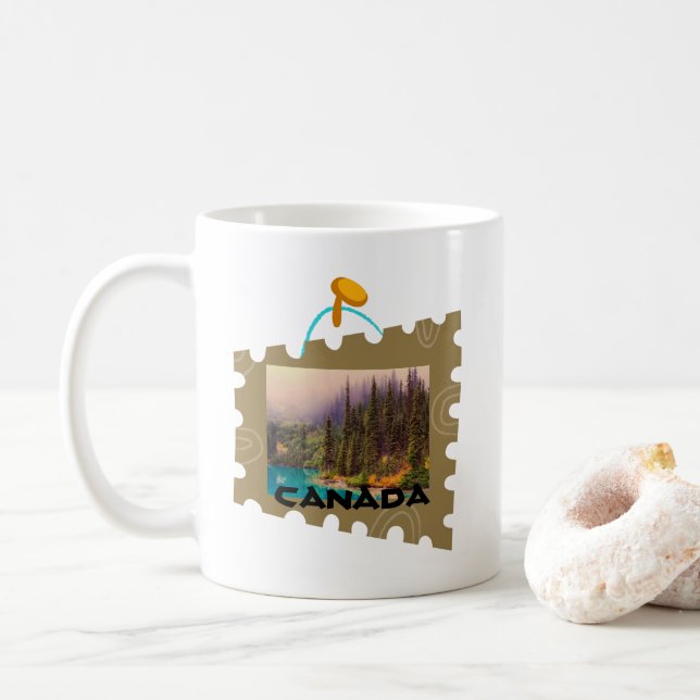 Mug Paysage pittoresque du Nord dans un cadre de Timbr (Avec donut)