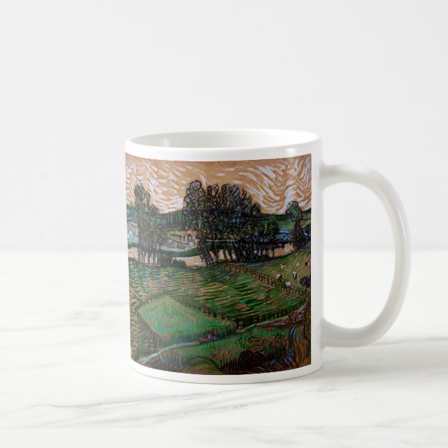 Mug Paysage, Pont à travers Oise par Vincent van Gogh (Droite)