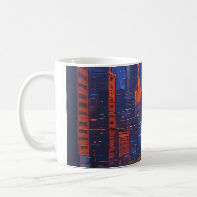 Mug Paysage psychédélique rose avec rivière (Gauche)